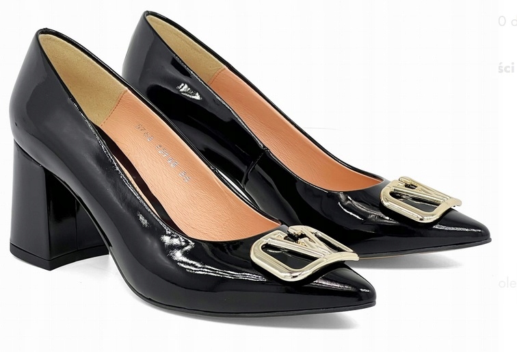 Lakované dámské lodičky s ozdobou Baldaccini r36 1914500 černé