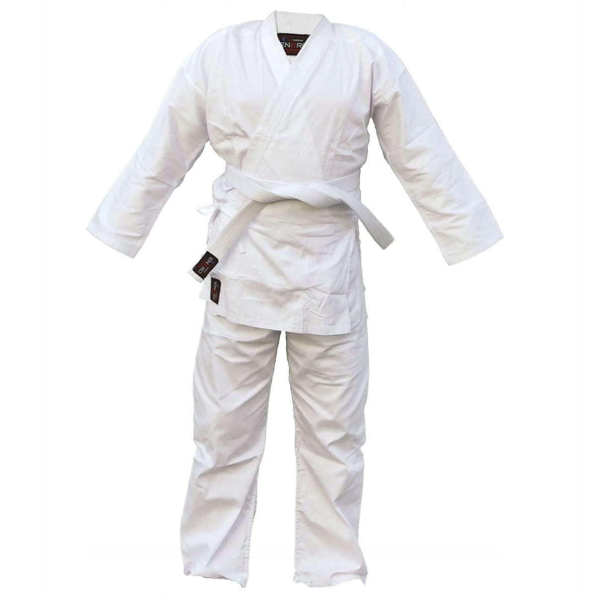 KIMONO STRÓJ KARATE KARATEGA 130cm + PAS ENERO