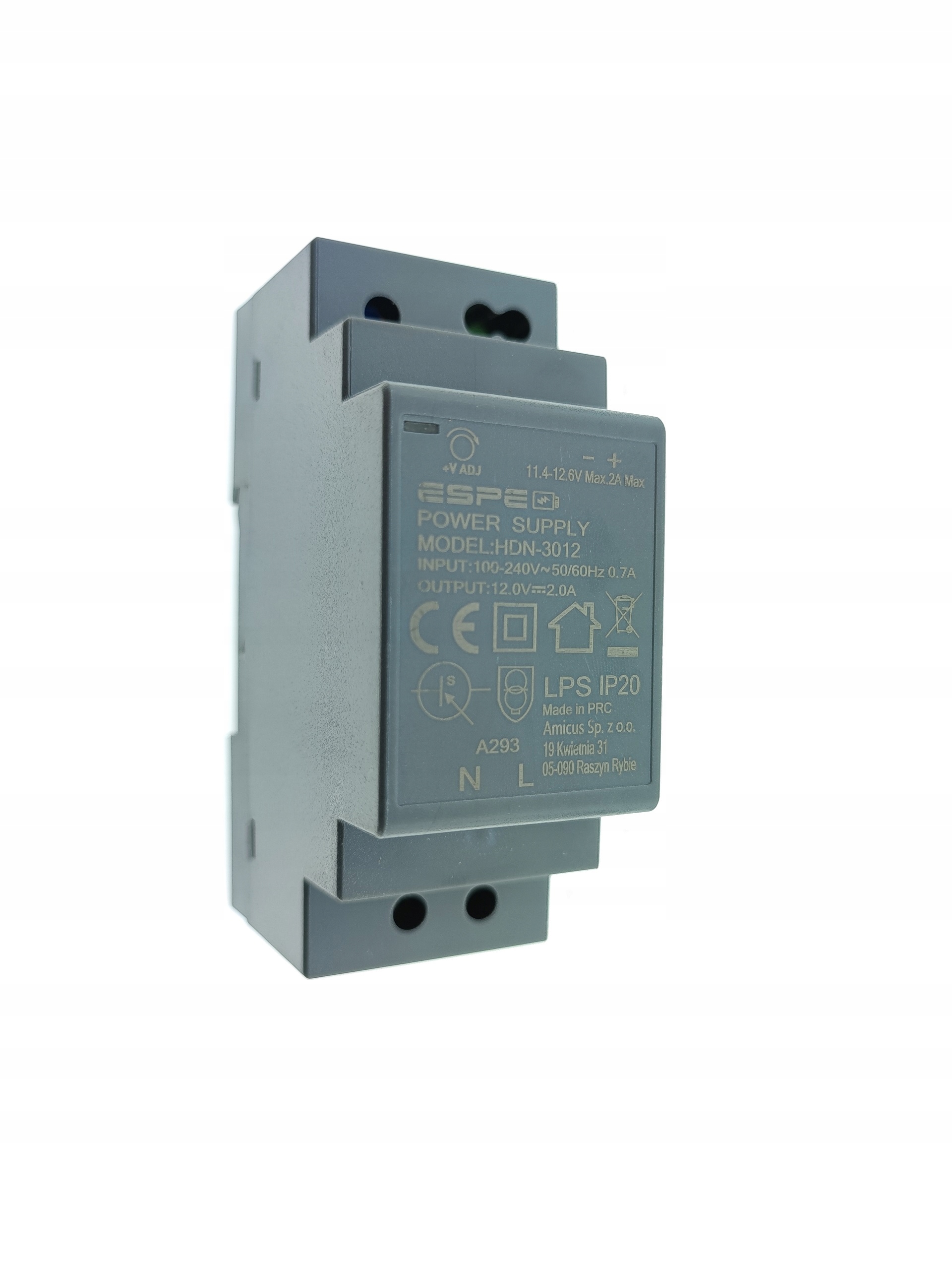 

Zasilacz na szynę Din Led Domofon Szyfrator 12V 2A