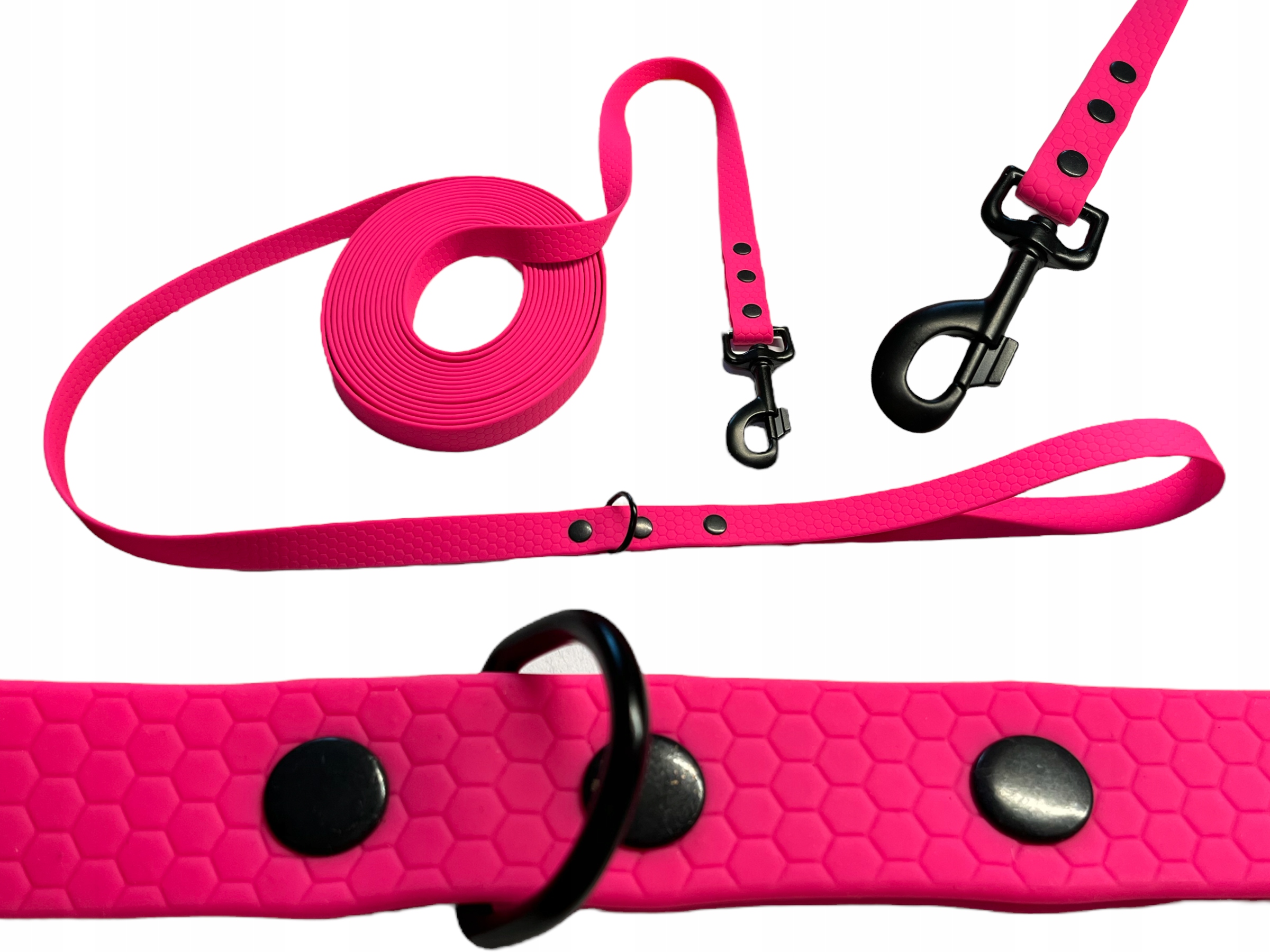 Vodítko Voděodolná Silná treningové vodítko Biothane Pvc 15 m 16 mm růžová