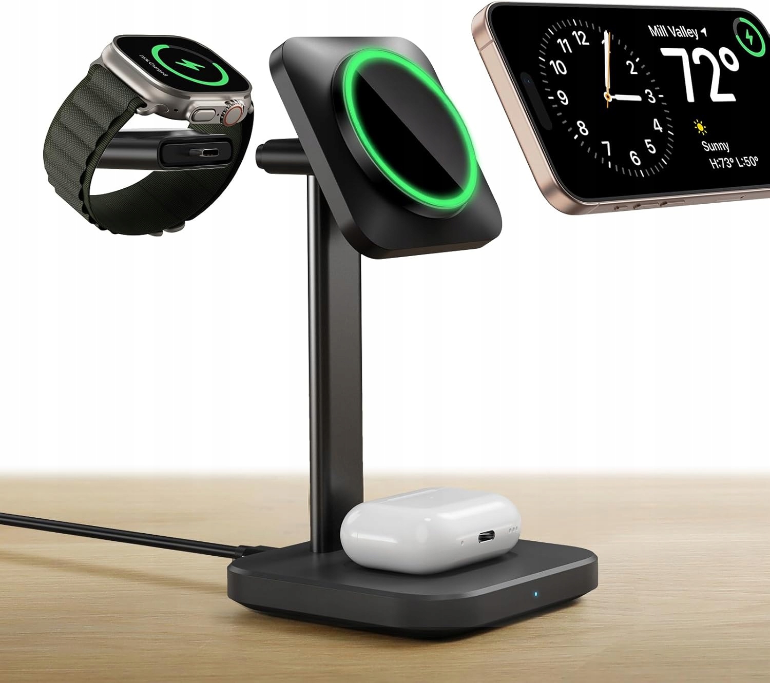 Bezdrátová nabíjecí stanice Esr Qi2 3v1 MagSafe Apple Watch 15 W