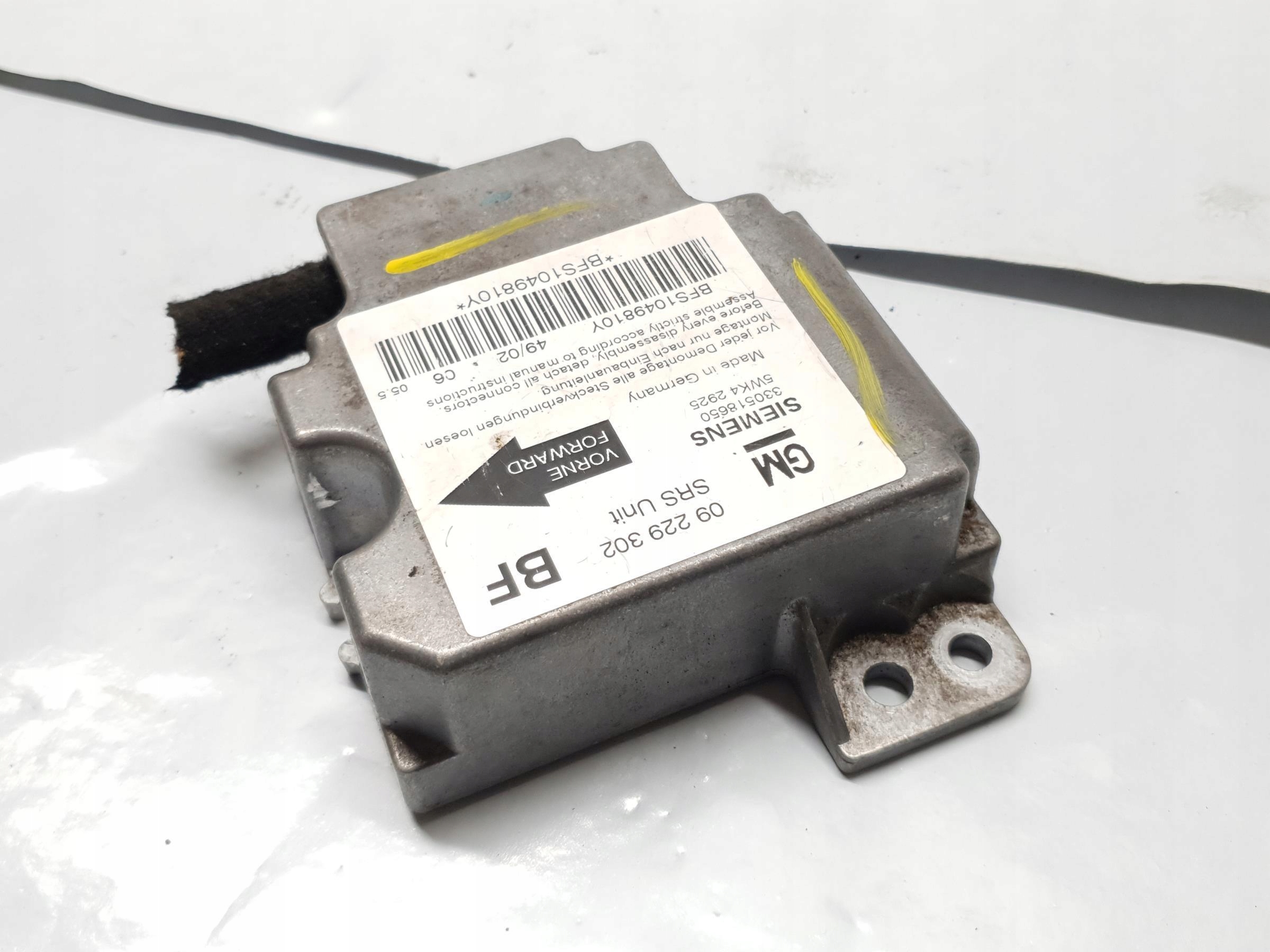 MODUŁ PODUSZEK AIR BAG OPEL ASTRA II G Stan opakowania zastępcze