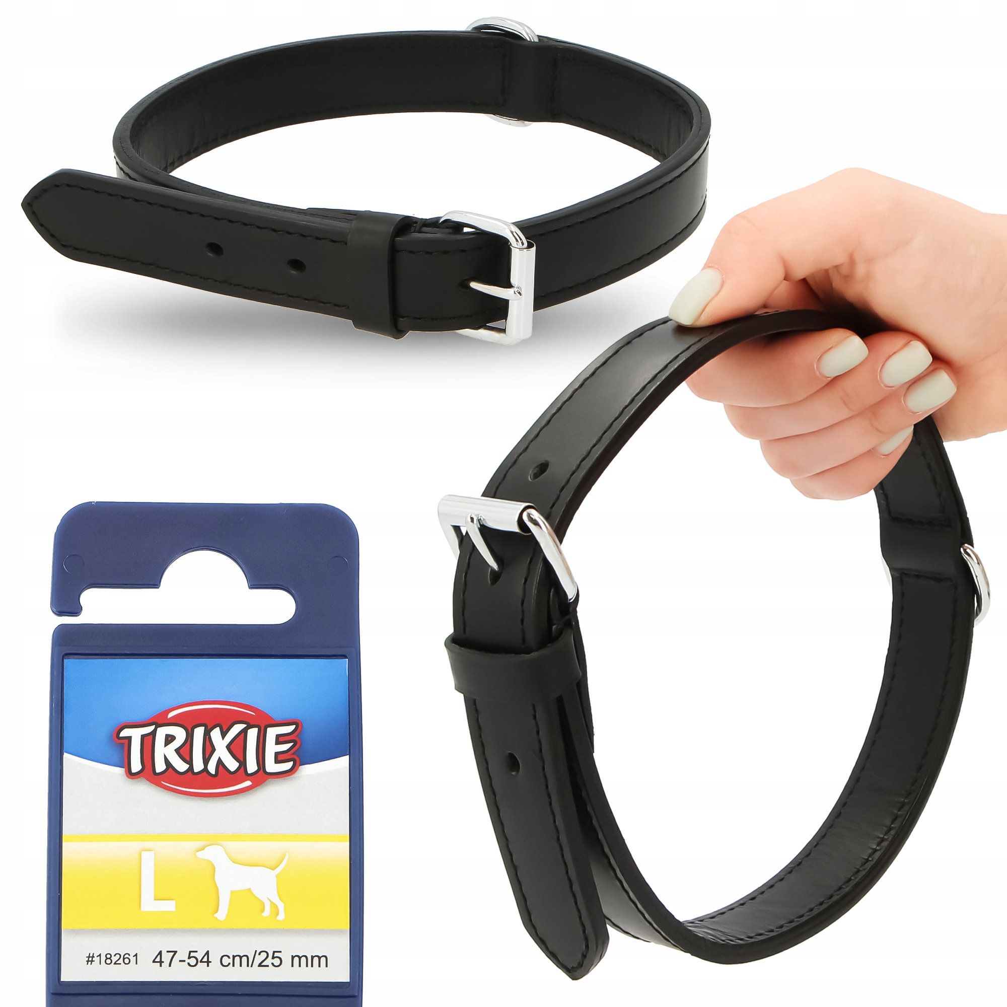 

Skórzana Obroża Mocna Gruba Dużego Psa Owczarka L