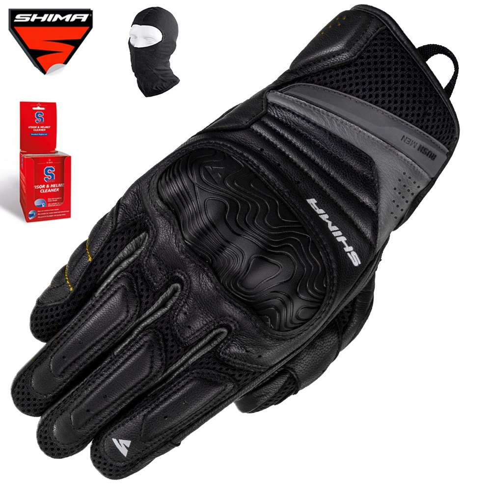 Motocyklové Rukavice Shima Rush Men Krátké Pánské Kožené Bonus