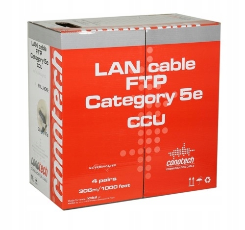 Síťový Kabel Ftp Lan KAT5E 305 m Conotech