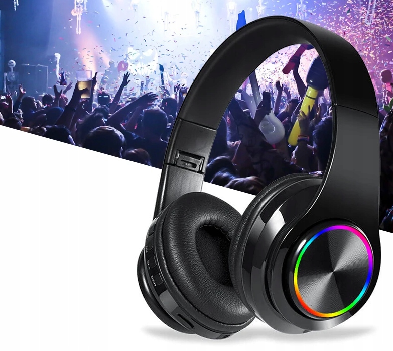 SŁUCHAWKI BEZPRZEWODOWE NAUSZNE BLUETOOTH MP3 MIKROFON RADIO Marka bez marki