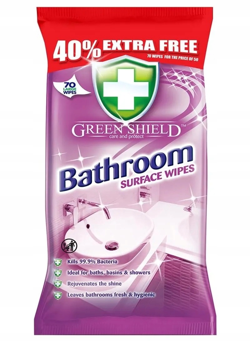 

Green Shield Chusteczki Czyszczenie Łazienki 70SZT