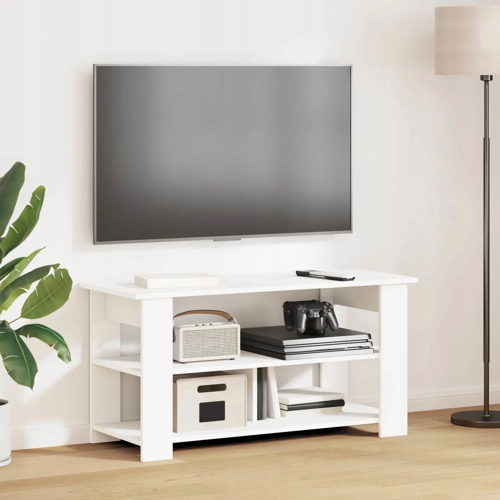 vidaXL Stojan na Tv Bílá 100 x 40 x 50 cm