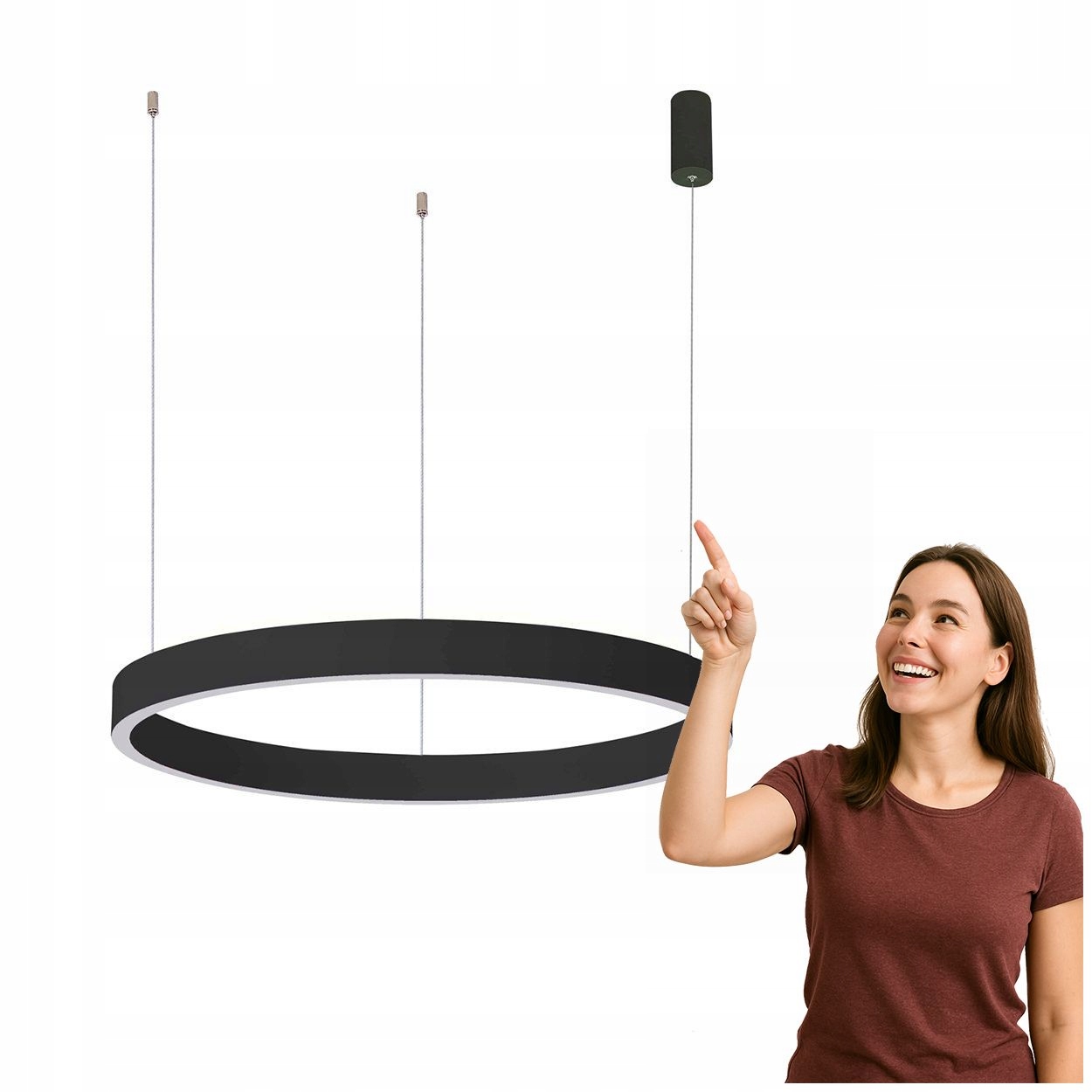 Závěsná Led lampa 100W Brasco Up Down kroužek Italux