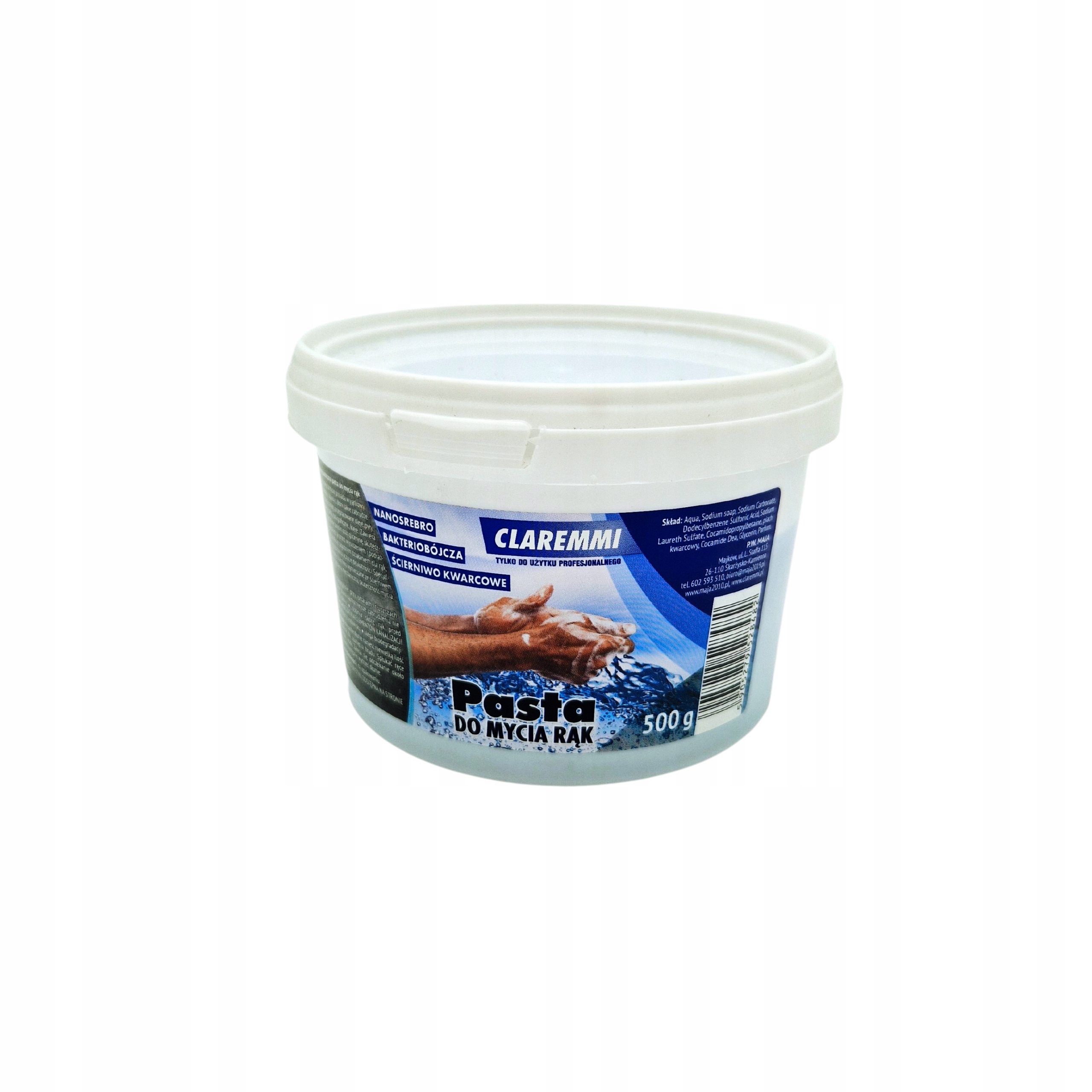 

Pasta Bhp Claremmi Do Mycia Zabrudzonych Rąk 500G