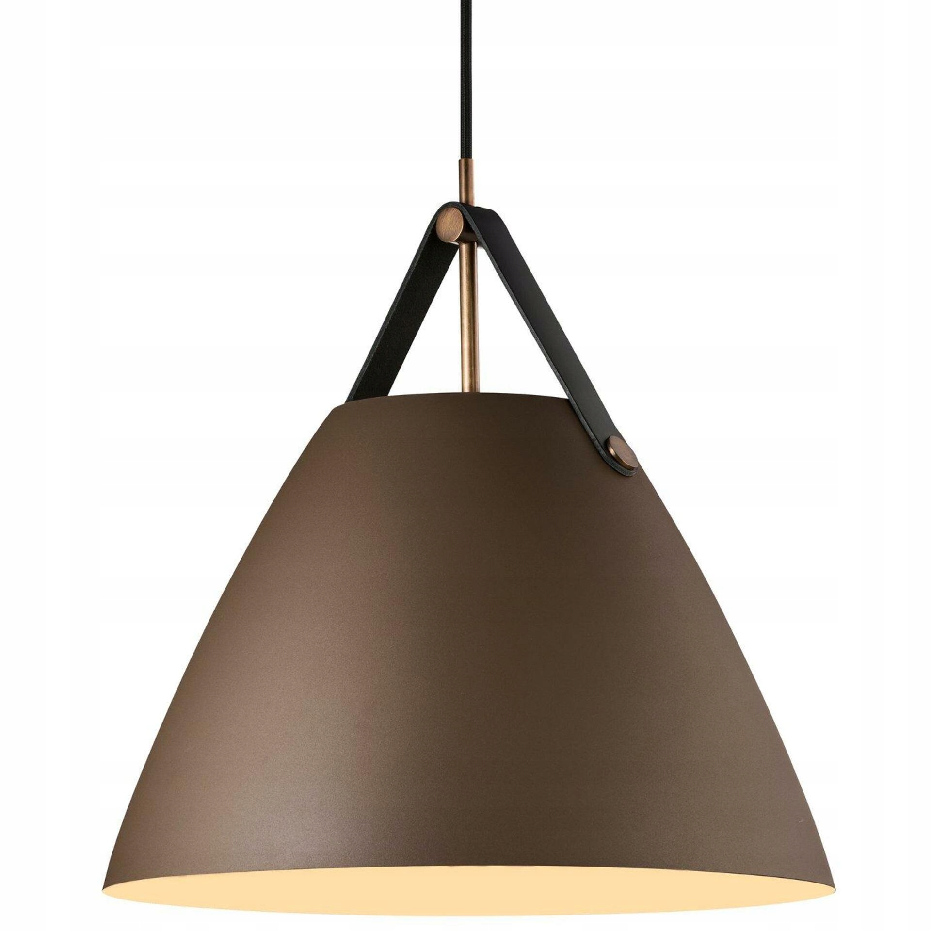 Nordlux Strap 36 závesné svietidlo E27, 40W, béžová, kov a koža