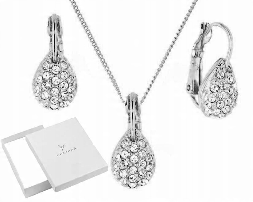 

Komplet Srebrny Z Kryształami Swarovski Colibra