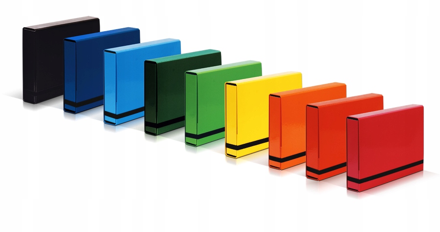 Teczka skrzydłowa BOX Caribic z gumką niebieska Marka Vau-Pe