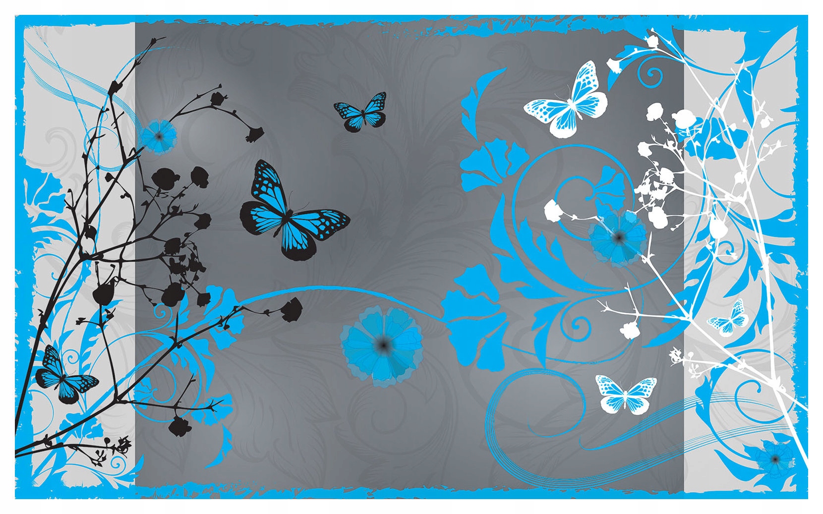 Vliesová fototapeta Motýli Modrá abstrakce Geometrie 416x254 lepidlo