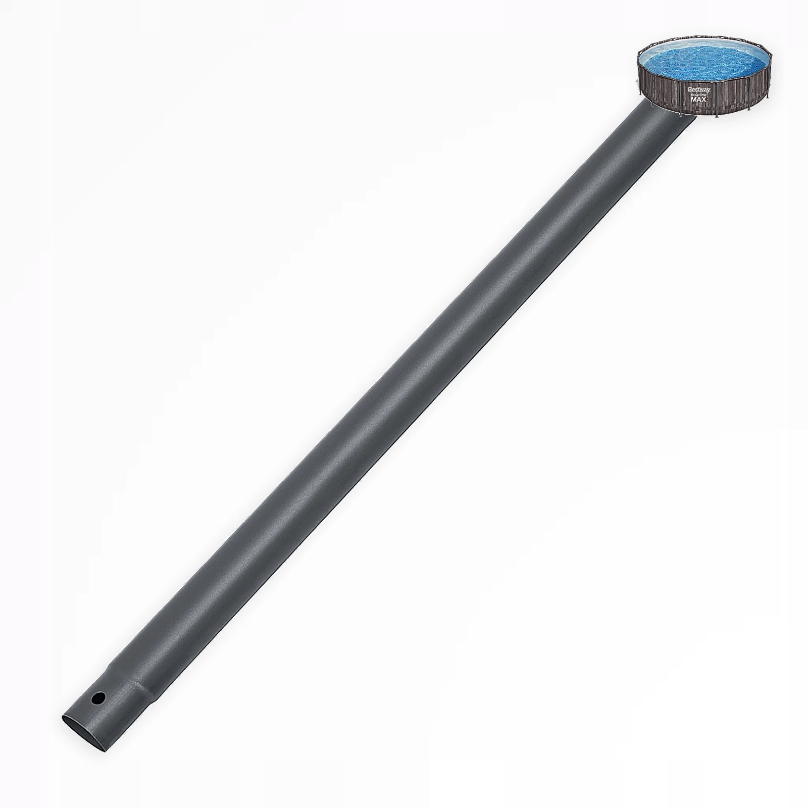 Šedá horizontální trubka do bazénu Bestway Steel Pro Max 5613M 427x107 cm kulatý