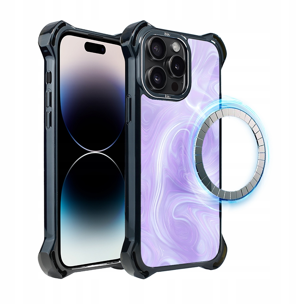 Pouzdro pro iPhone 14 Pro Max Ibizu DropGuard Ultra s MagSafe, Levandulový vír