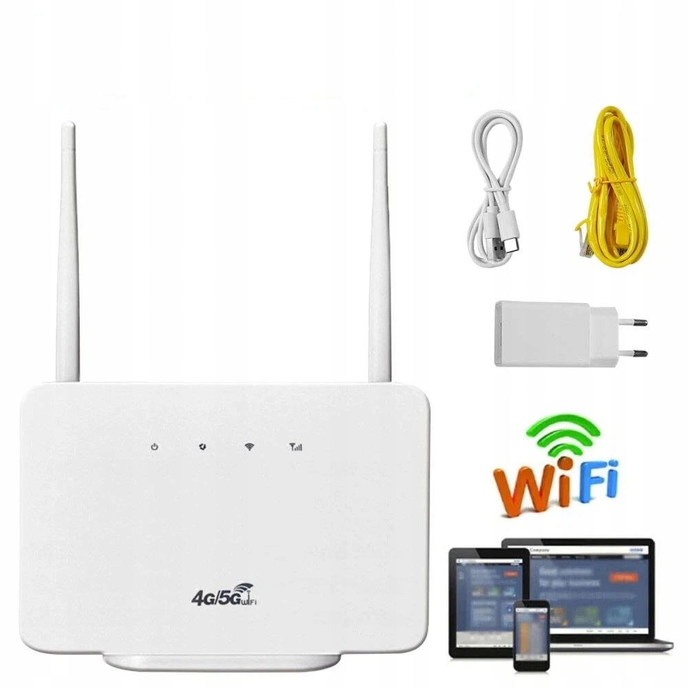 Router 4G Lte Z Kartą Sim Do 300 Mb/s Z Agregacją 3 Pasm Domowy