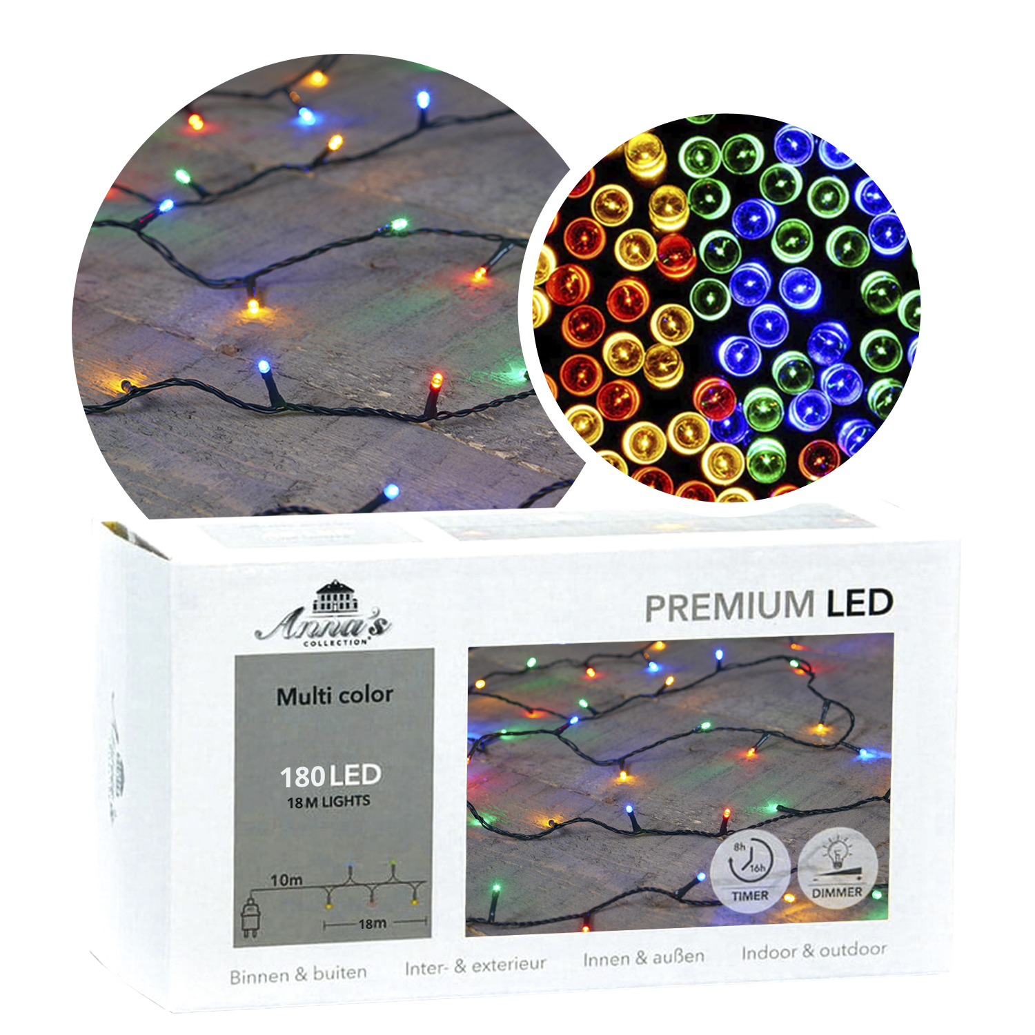 

Lampki Choinkowe Led Zewnętrzne 18 M Multikolor