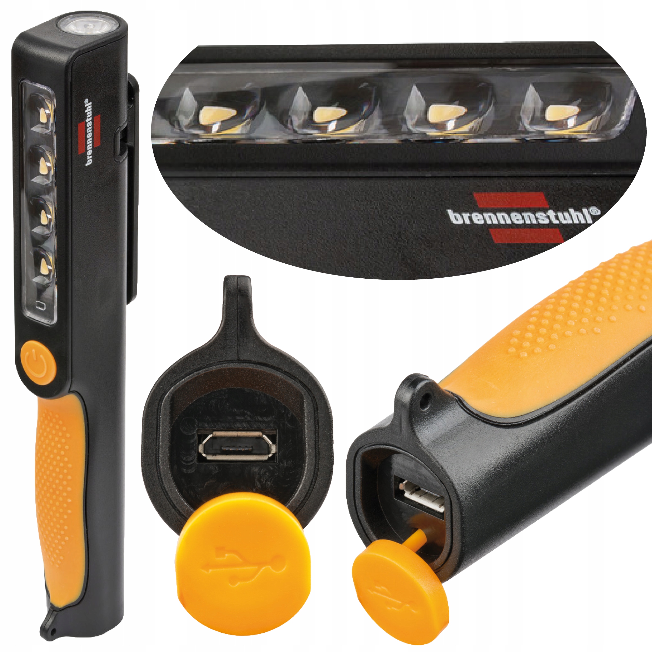 

Latarka Led 4+1 Led Klips Magnes Brennenstuhl