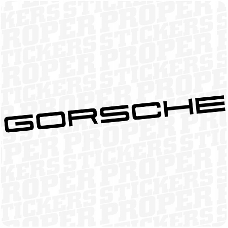 

Gorsche Porsche naklejka 15 x 1,1 cm
