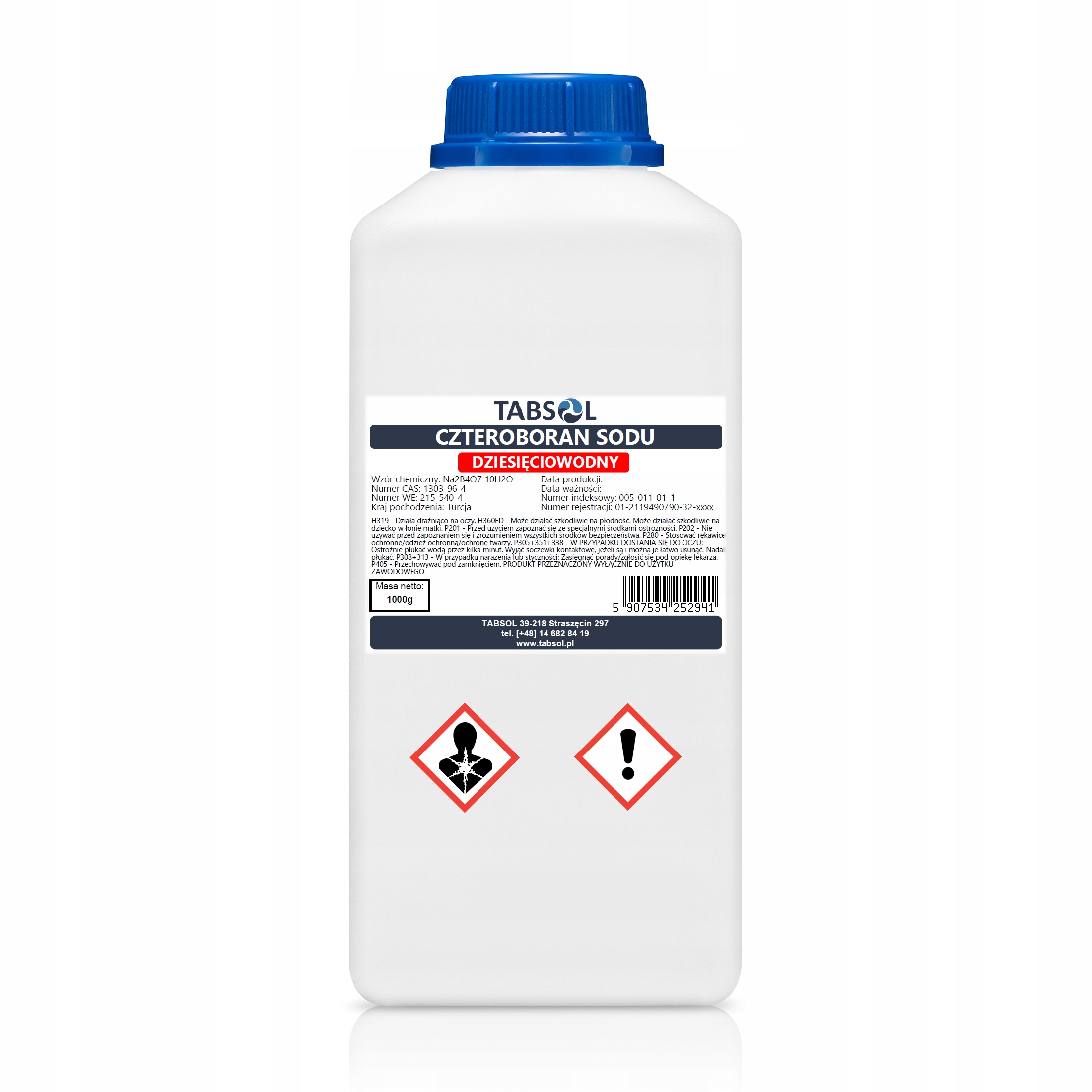 

Czteroboran Sodu 10 H2O 99,9% boraks borax 1kg