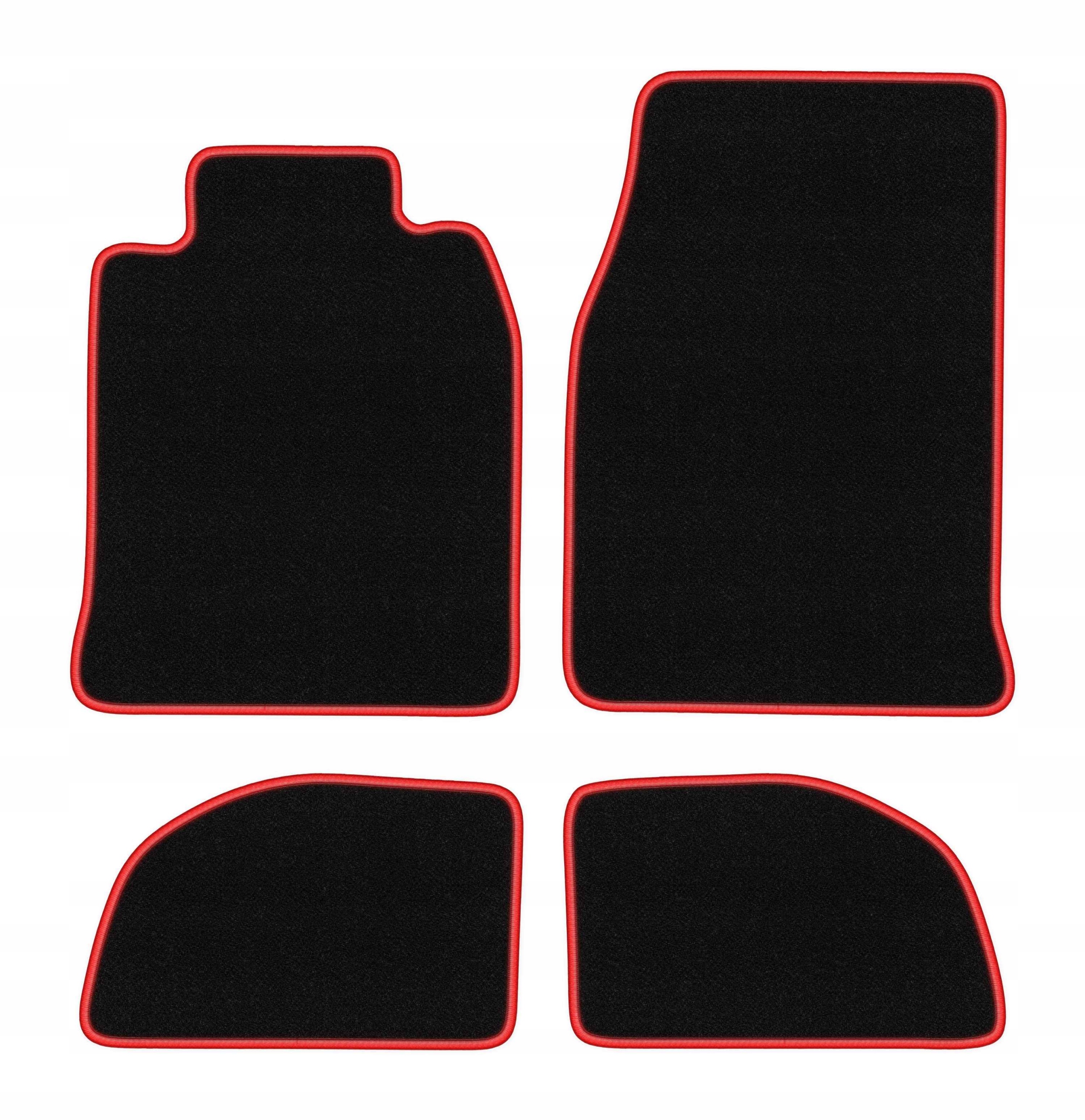Dywaniki welurowe do Porsche 924 1976-1988 komplet Carlux-red 4 szt.