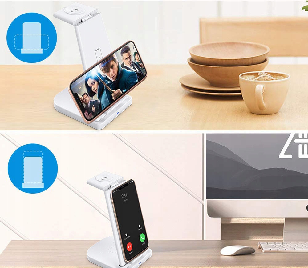 Stacja dokująca QI DO APPLE iPHONE AIRPODS WATCH Długość przewodu 1.2 m