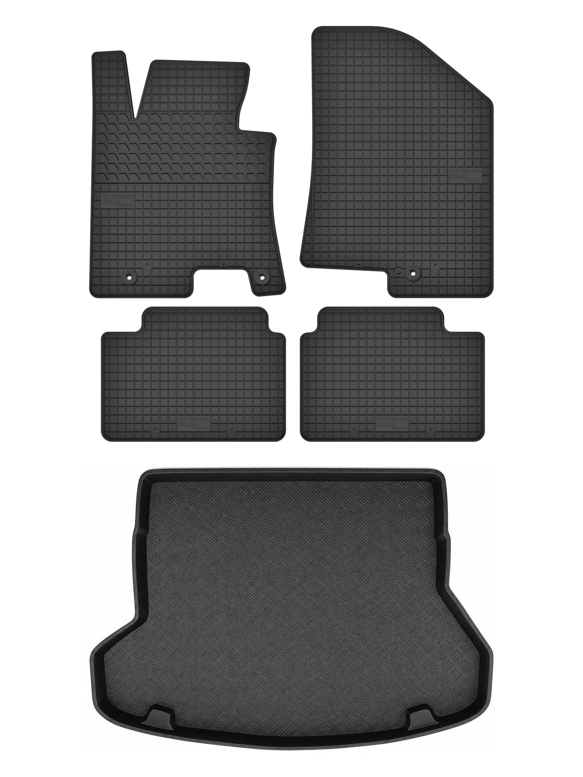 Gumové koberce SolidTread rohož do kufru pro: Hyundai i30 II 2011-2017