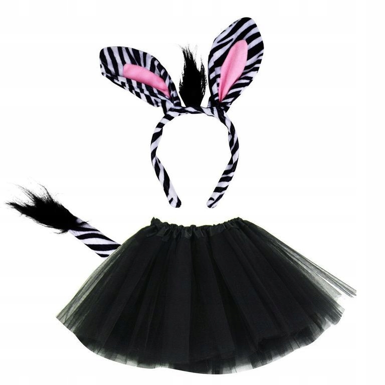 

Zebra Strój Przebranie Spódniczka + Opaska DŁ.50CM