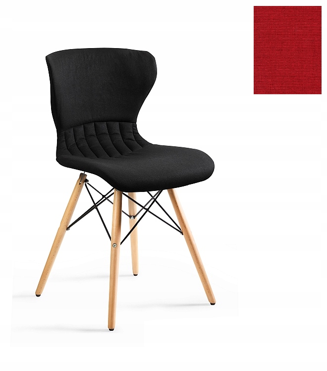 Unique Křeslo Soft čalouněné tkaninou, červená barva