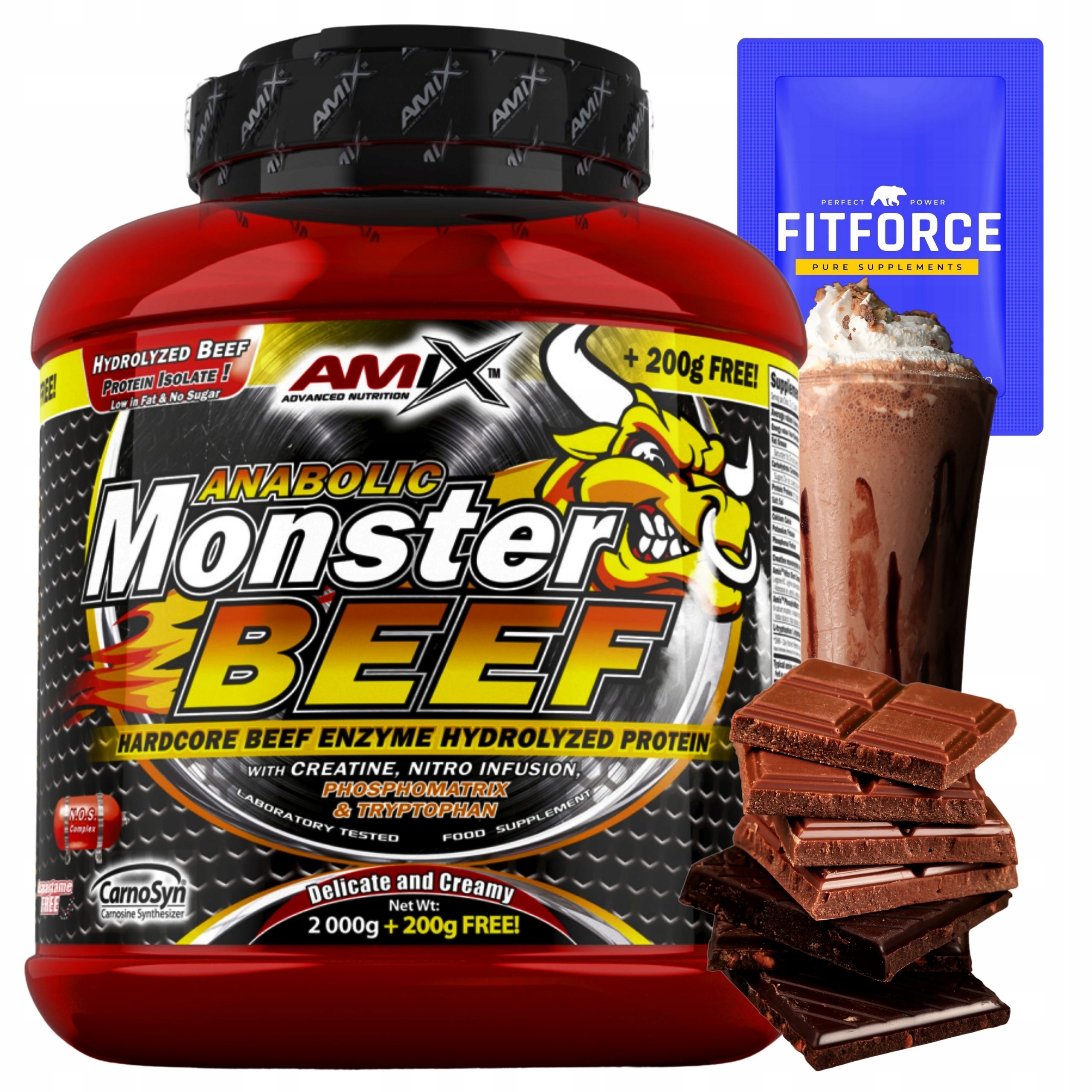 Amix Monster Beef Hydrolyzát hovězího proteinu 90% Čokoládový protein