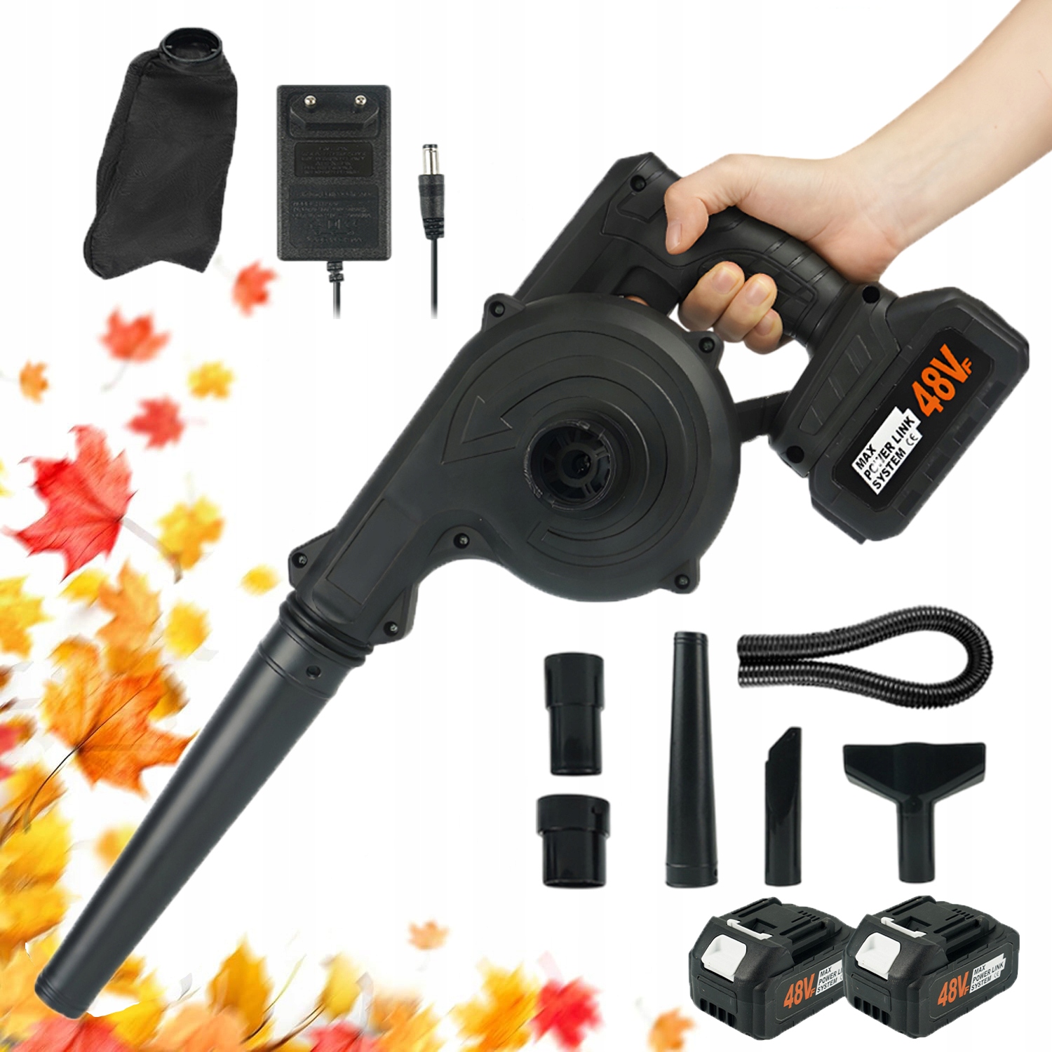 Foukač Ruční Vysavač Na Listí 2V1 48V