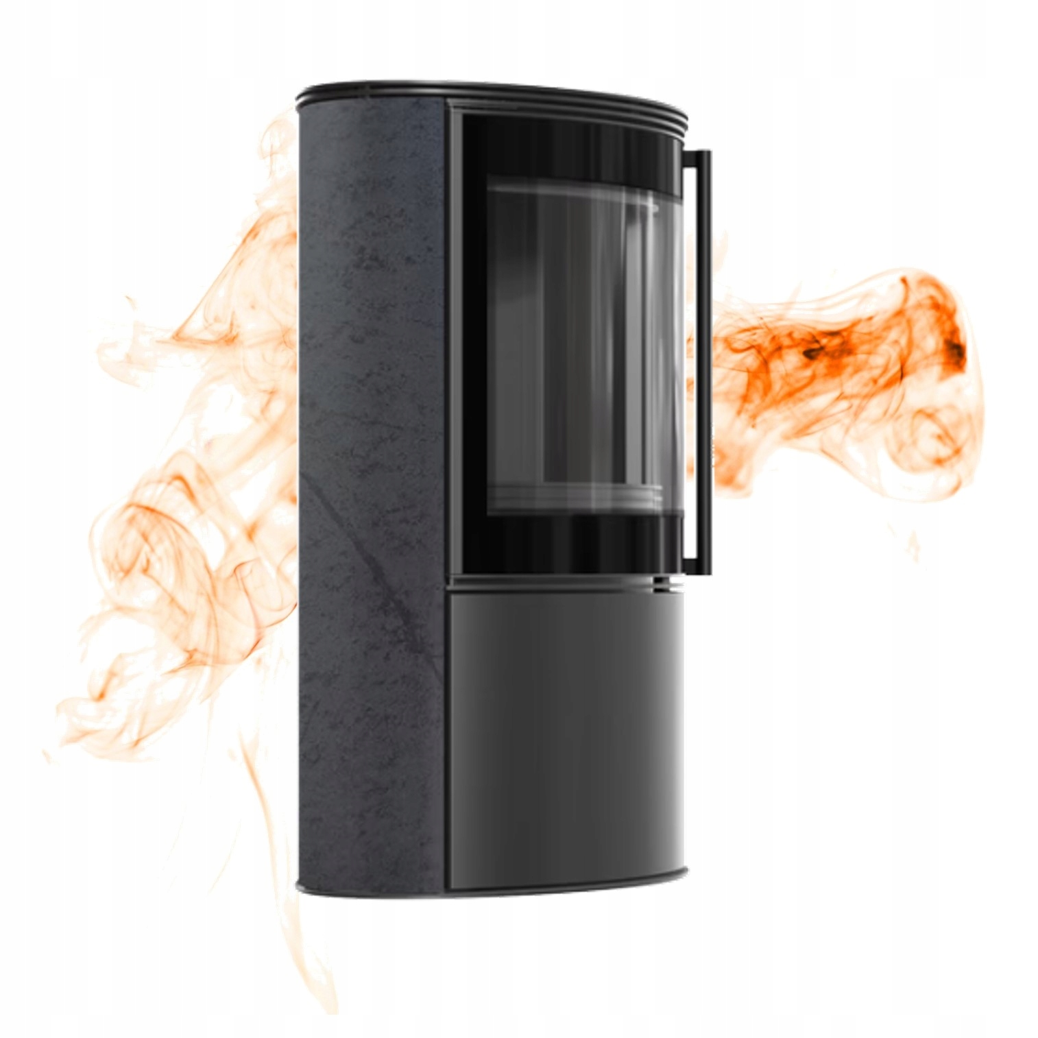 Ocelová kamna Bjorn 7 kW, akumulační keramika Grafite Satin Black