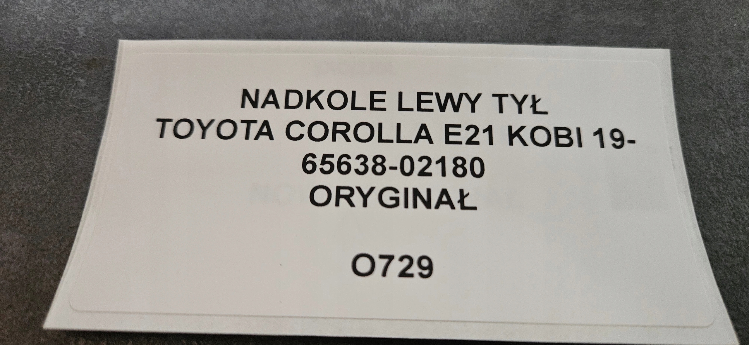 mudguard left rear part TOYOTA COROLLA E21 KOMBI 19