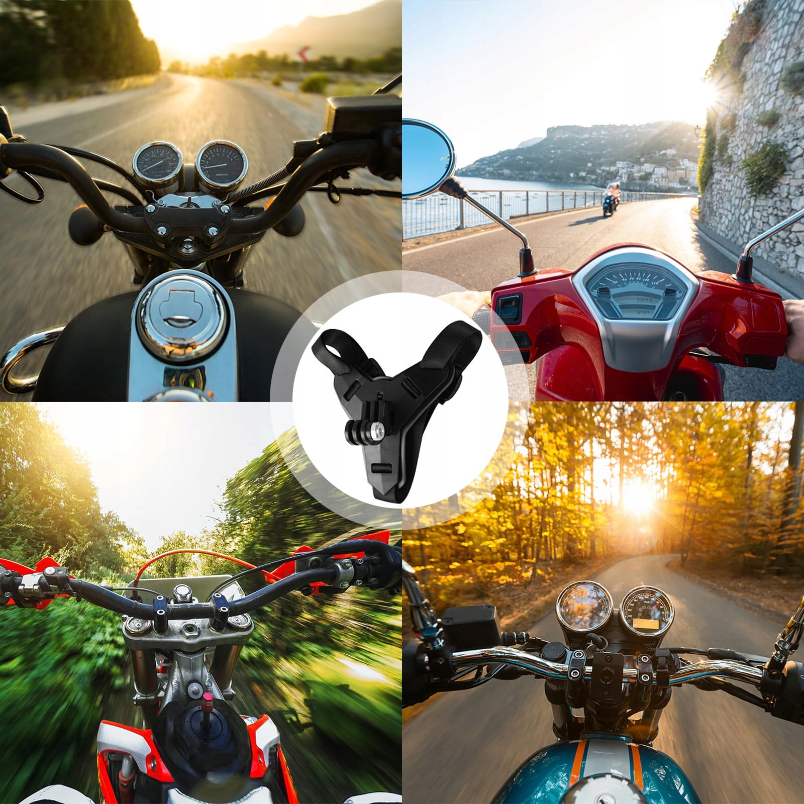 Mocowanie Na Brode Kasku Do GoPro Osmo SJCAM Z Hakiem Silikon SQUAMIFY — miniatura 7