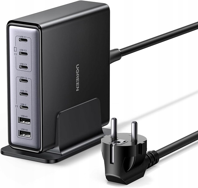 Ugreen X766 8-PORTOVÁ Nabíječka 200W GaN Rychlá Nabíječka 2x Usb 6x Usb-c