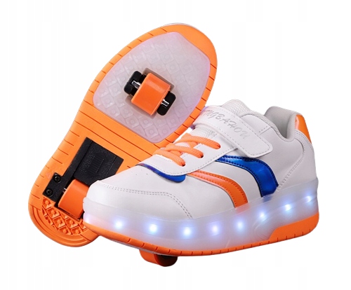 Butorolki Buty Z Rolkami Rolki Wrotki Białe Led