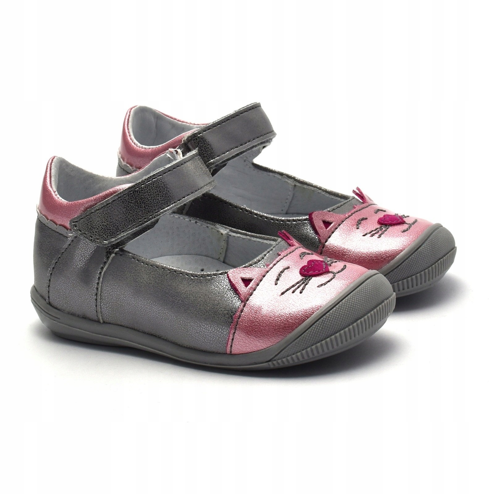 Buciki dla dziewczynki baleriny na rzep kotek r.23 Płeć dziewczynki