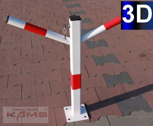 Parkovacia Blokáda Y na horný kľúč 61 cm bielo-červená Y Zg B/cz *