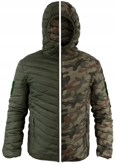 Texar Kurtka Puchowa ciepła Reverse Dwustronna WZ93 Oliwkowa Zielona roz. L