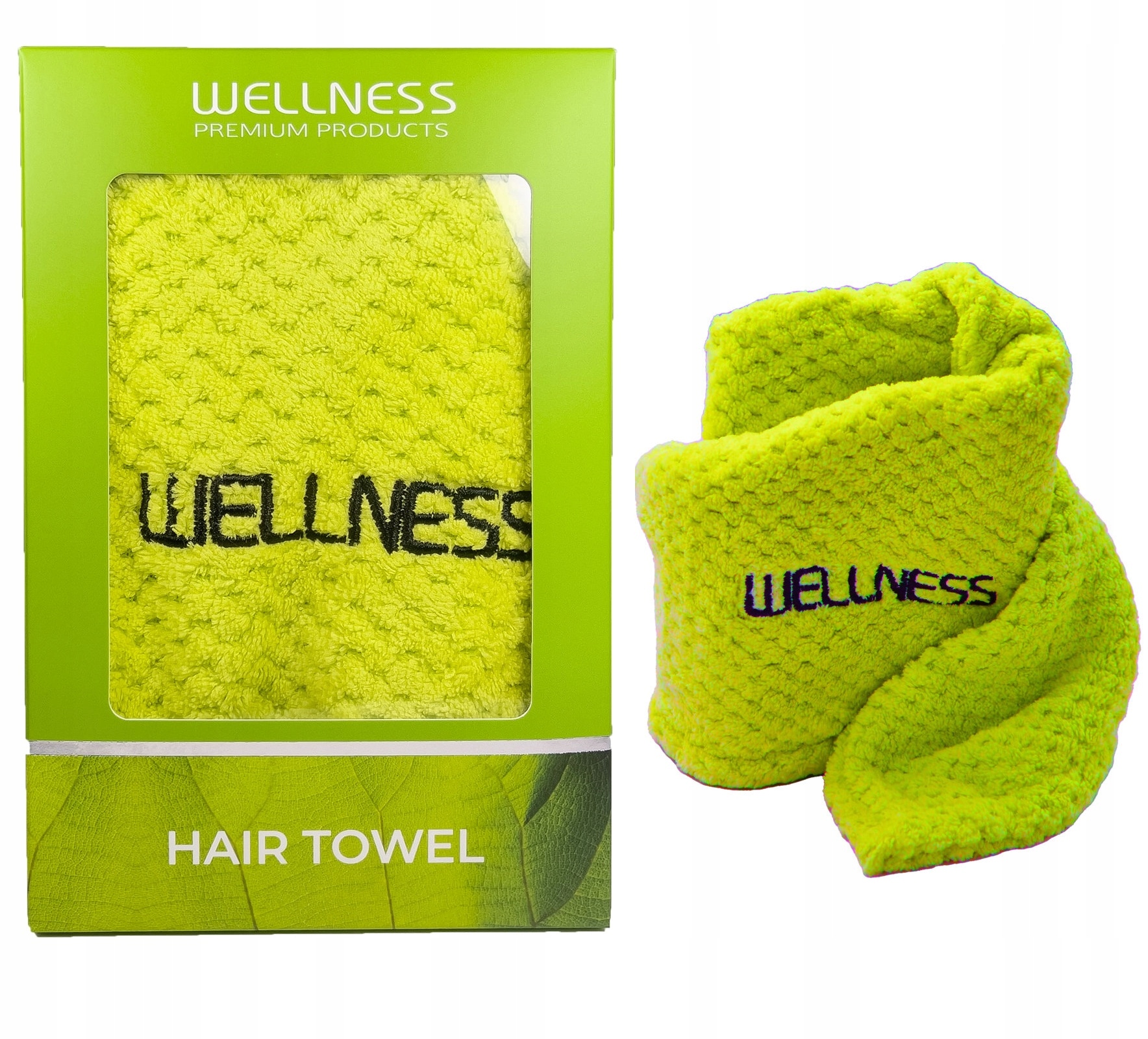 Zelený Vysoce Savý Wellness Turban Na Vlasy