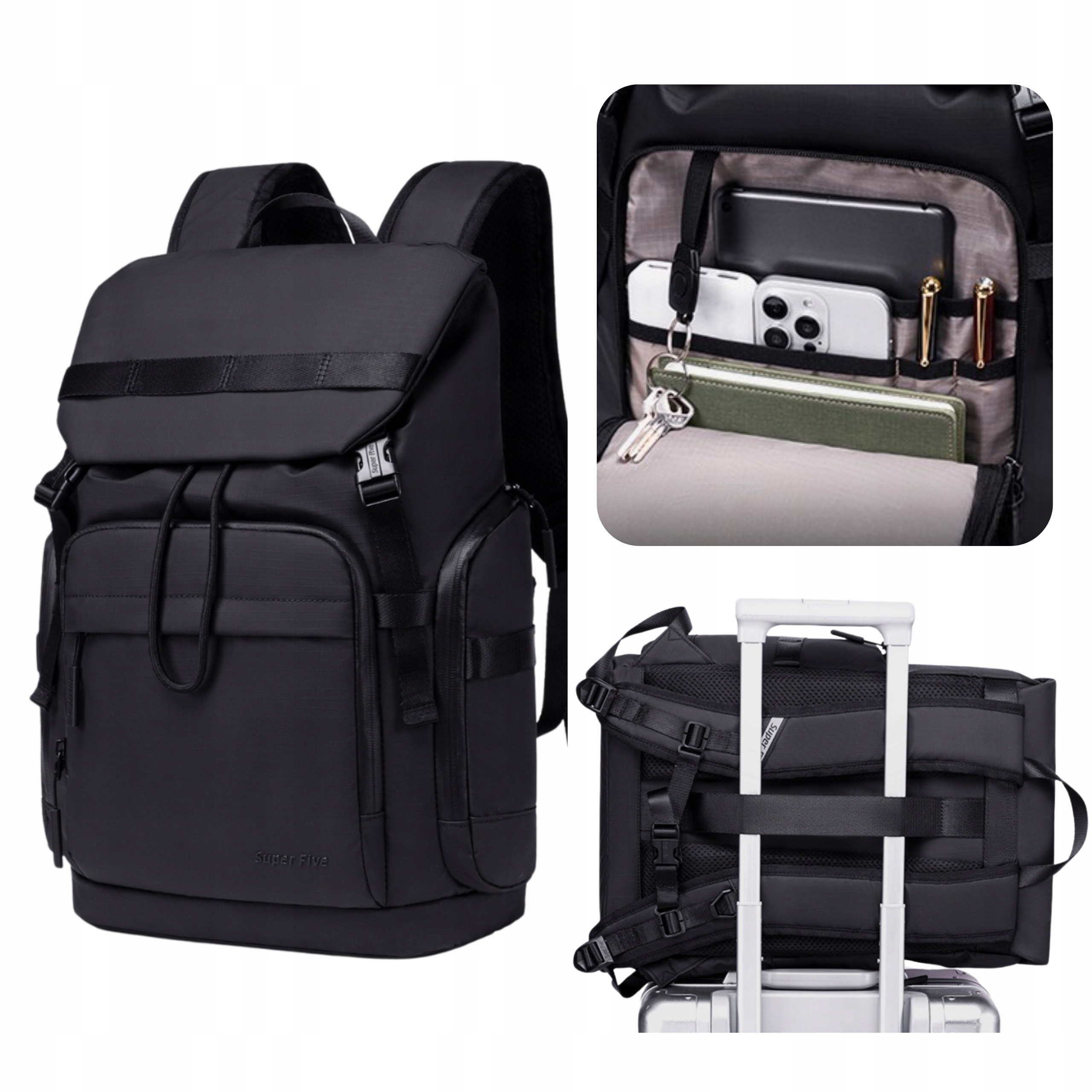 Batoh Černý 18 L Pro Cestování A Výlety S Místem Pro Notebook
