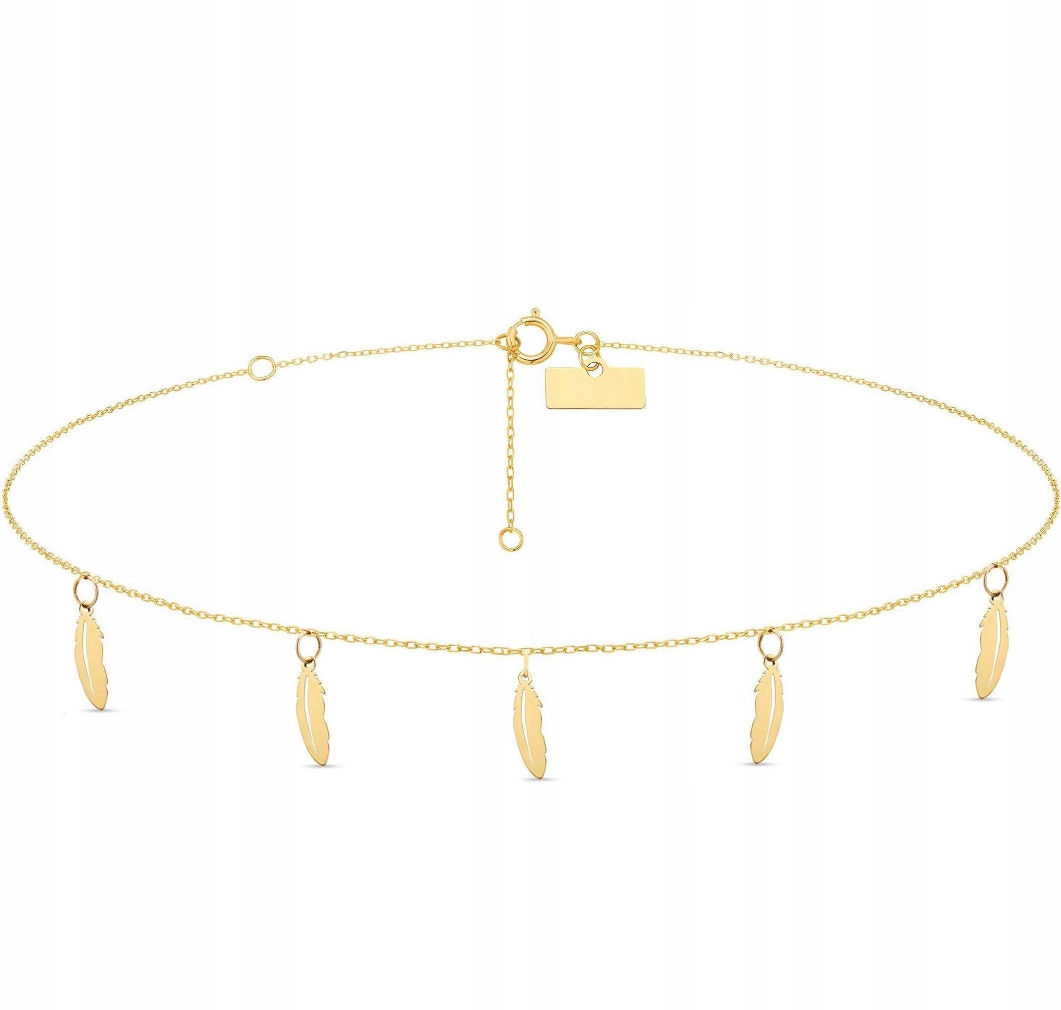 

Srebrny naszyjnik 925 Celebrytka Choker piórka