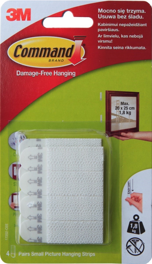 

Rzepy do ram małe max.20x25cm 1,8kg Command 3M