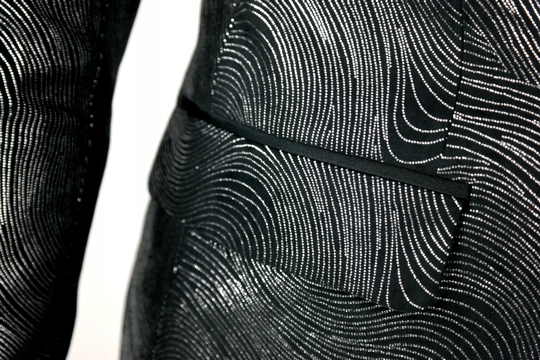 GIOVANNI PERA Marynarka męska DS03 srebrna 64 Zapięcie guziki