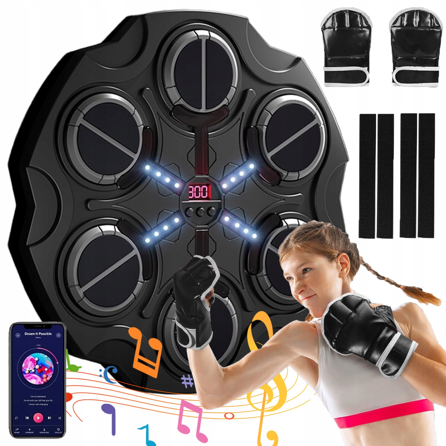 Bluetooth Hudební Boxovací Stroj V Tréninkové Boxerské Stěně