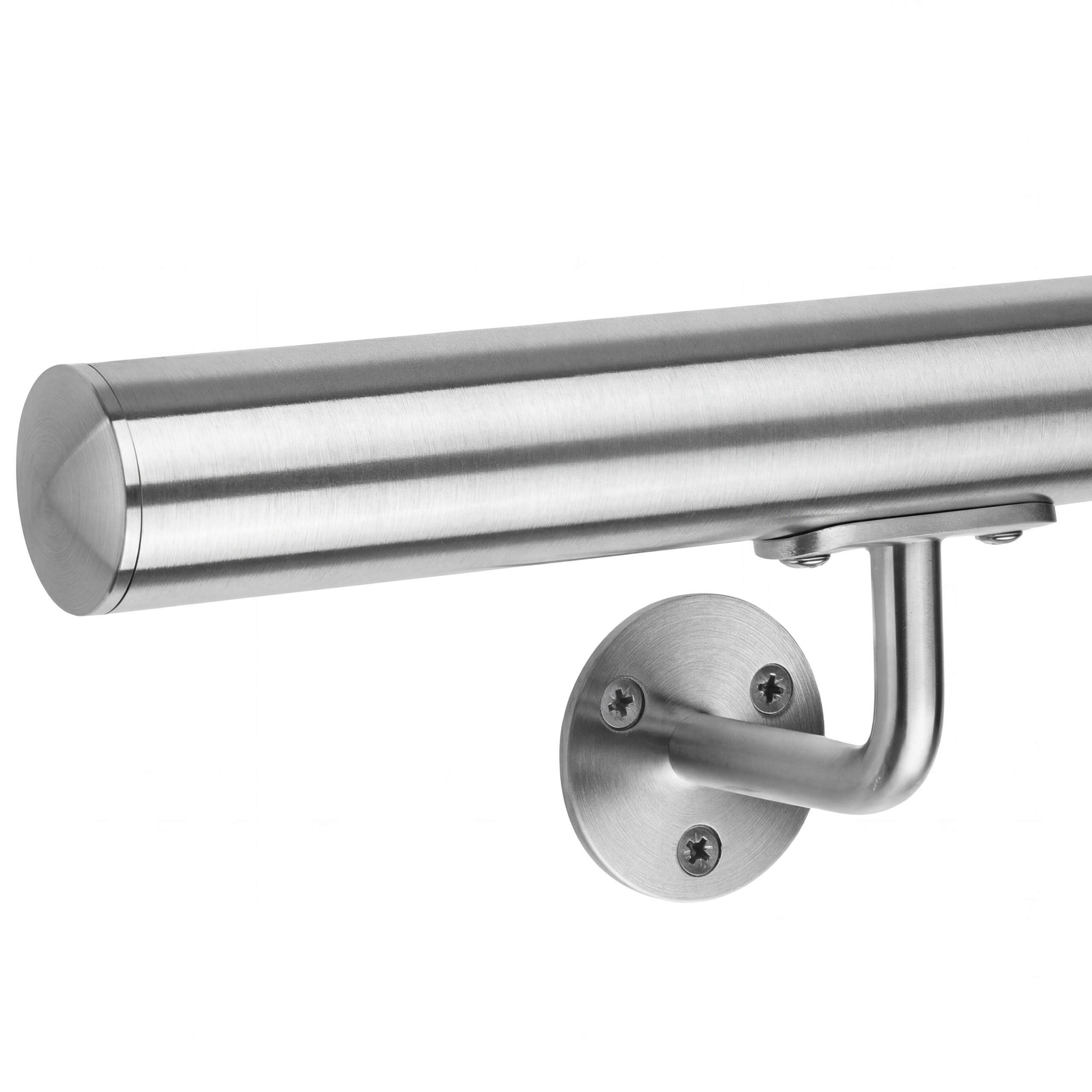 Stěnové zábradlí 90 cm Schodišťová zábrana nerezová fi 42 Satén 3 otvory