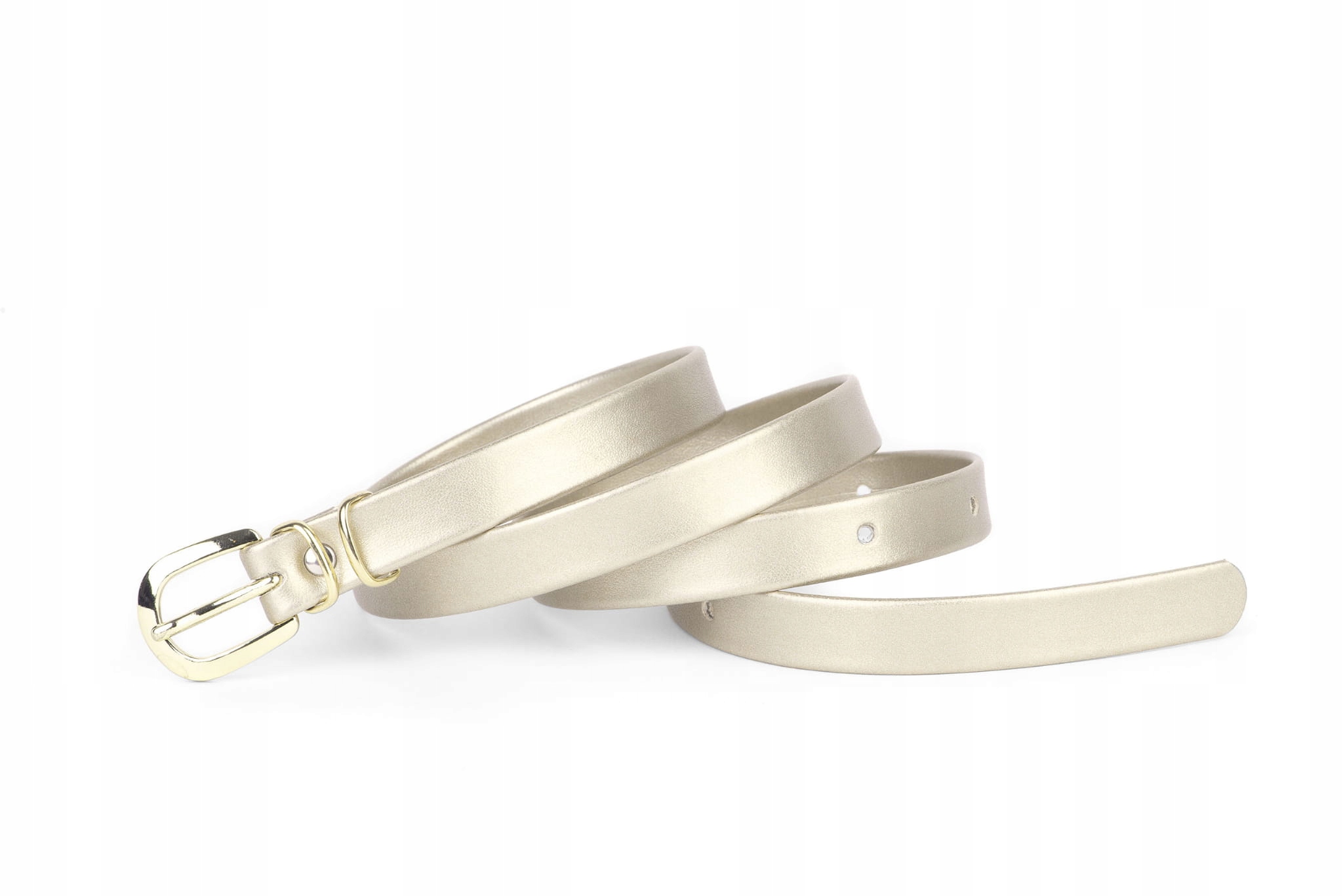 

Pasek damski klasyczny złoty mat 1,5 cm