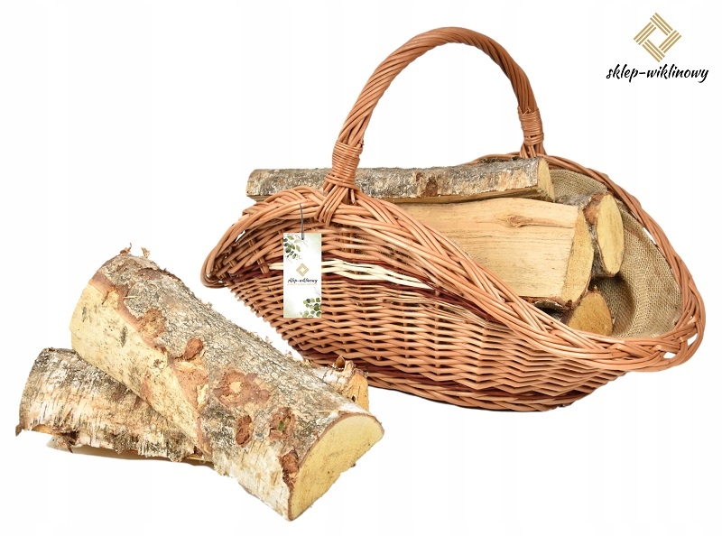 Polský krbový koš na palivové dřevo do krbu Stojan 61 cm Obšitý