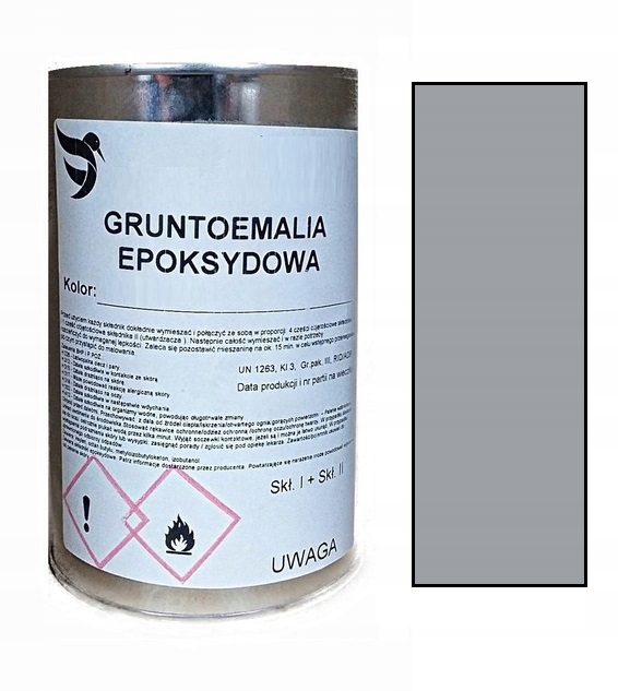 Farba Epoksydowa Okrętowa 1L Ral 7040 utwardzacz